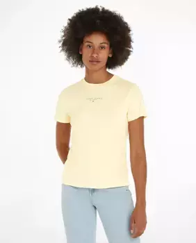 Женская футболка обычного кроя с короткими рукавами Tommy Jeans, желтый