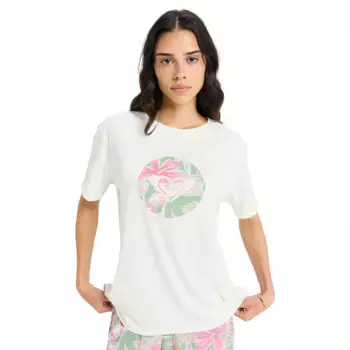 Женская футболка Oceanregular Round Hibiscus Roxy, белый