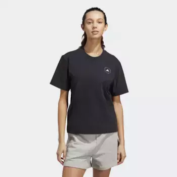Женская футболка от Stella McCartney TrueCasuals Regular Sportswear Adidas, чёрный