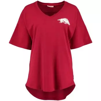 Женская футболка оверсайз из джерси Cardinal Arkansas Razorbacks Spirit