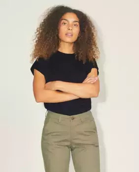 Женская футболка оверсайз с короткими рукавами Jack & Jones, черный
