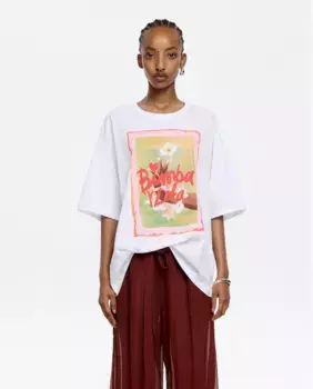 Женская футболка оверсайз с логотипом Bimba y Lola, белый