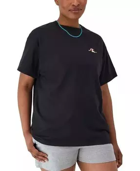 Женская футболка оверсайз с рисунком Champion, черный