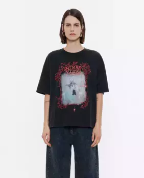 Женская футболка оверсайз с рисунком спереди Bimba y Lola, черный