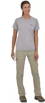 Женская футболка Patagonia Capilene Cool на каждый день с рисунком, цвет 73 Skyline/Feather Grey