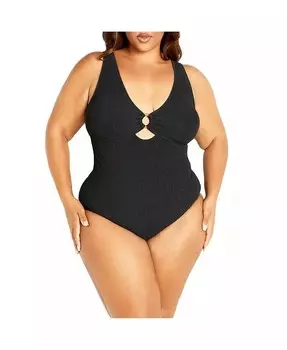 Женская футболка Persia с вырезами, 1 шт CITY CHIC, черный