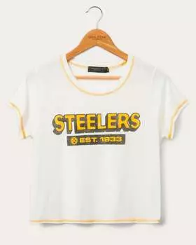 Женская футболка плеймейкера Steelers Junk Food Clothing, цвет sugar/mustard