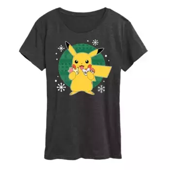 Женская футболка Pokemon "Официальный дегустатор печенья" Licensed Character, серый