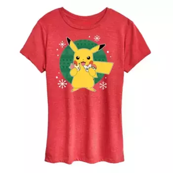 Женская футболка Pokemon "Официальный дегустатор печенья" Licensed Character, красный