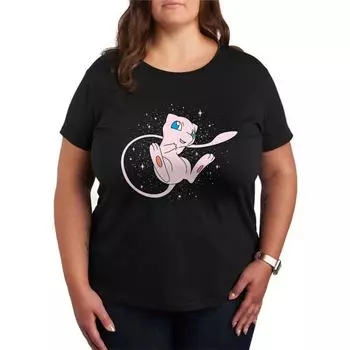 Женская футболка Pokemon Starry Mew Licensed Character, черный