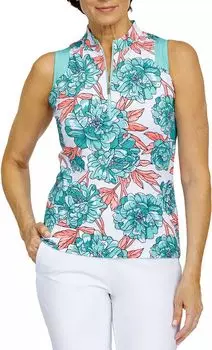 Женская футболка-поло без рукавов с молнией 1/4 Tail Patti Golf