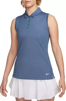 Женская футболка-поло для гольфа без рукавов Nike Dri-Fit Victory