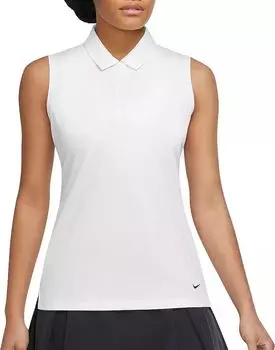 Женская футболка-поло для гольфа без рукавов Nike Dri-Fit Victory, белый