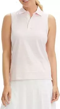 Женская футболка-поло для гольфа Renwick в полоску без рукавов, розовый/белый