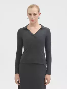 Женская футболка-поло с длинными рукавами Nice Things, серый