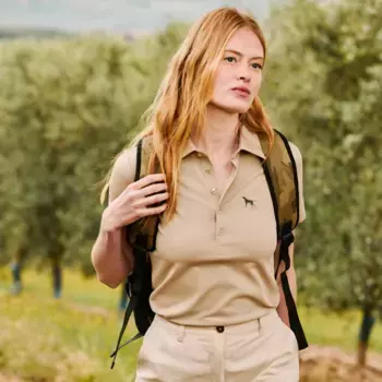 Женская футболка Polo с коротким рукавом Verhunt, бежевый