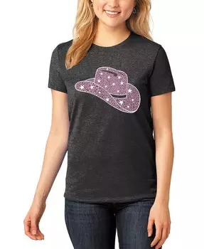 Женская футболка премиум-класса с надписью «Cowgirl Hat» La Pop Art, красный