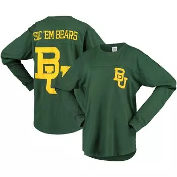 Женская футболка Pressbox Green Baylor Bears Big Shirt, футболка оверсайз с длинными рукавами
