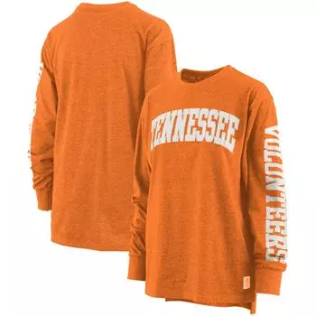 Женская футболка Pressbox Tennessee Orange Tennessee Volunteers размера плюс с длинным рукавом Two-Hit Canyon