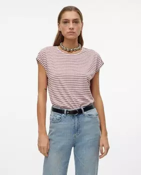 Женская футболка прямого кроя с короткими рукавами Vero Moda, лососевый