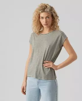Женская футболка прямого кроя с короткими рукавами Vero Moda, зеленый
