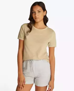 Женская футболка прямого кроя с соответствующим логотипом Tommy Jeans, кремовый