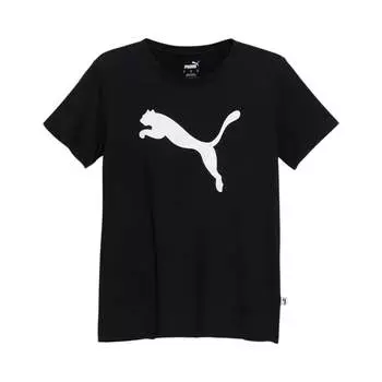 Женская футболка PUMA Essentials Big Cat с логотипом, черный