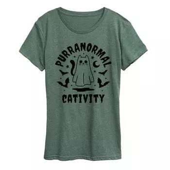 Женская футболка Purranormal Cativity Halloween Licensed Character, зеленый