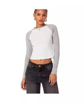 Женская футболка Raya с длинным рукавом Edikted, белый