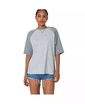 Женская футболка реглан с вафельным узором Edikted, серый