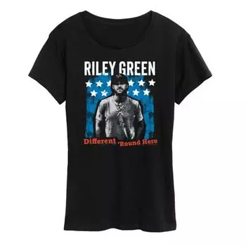 Женская футболка Riley Green Different 'Round Here с графическим принтом Licensed Character, черный