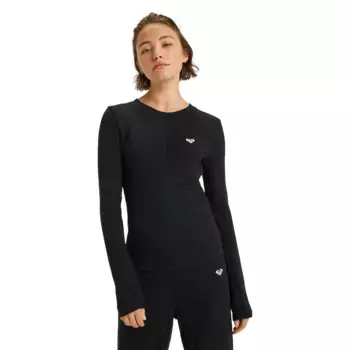 Женская футболка Rise & Vibe New Rib Roxy, черный