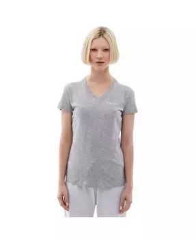 Женская футболка Roxanna с V-образным вырезом темно-серого меланжевого цвета Bench DNA, серый