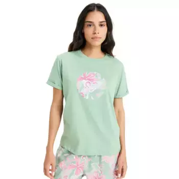 Женская футболка Roxy Oceanregular Round Hibiscus, зеленый