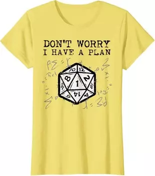 Женская футболка RPG Gamer Dont Worry I Have Plan, желтый