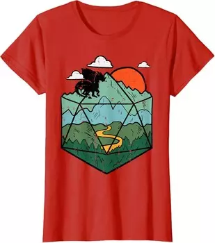 Женская футболка RPG Mountain Gamer, красный