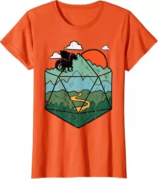Женская футболка RPG Mountain Gamer, оранжевый