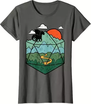 Женская футболка RPG Mountain Gamer, темно-серый