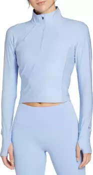 Женская футболка Run Meet and Greet с молнией 1/2 DSG, цвет Peri Sky