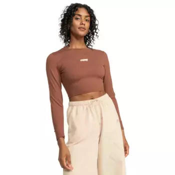 Женская футболка с активной коллекцией Roxy, коричневый