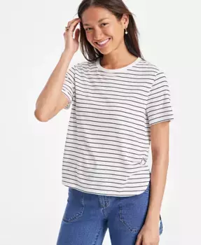 Женская футболка с асимметричным подолом On 34th, белый