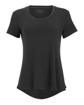 Женская футболка с бамбуковым вырезом и круглым вырезом Boxercraft, черный