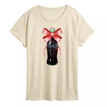 Женская футболка с бантом в виде бутылки Coca-Cola Licensed Character, бежевый