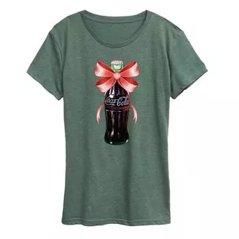 Женская футболка с бантом в виде бутылки Coca-Cola Licensed Character, зеленый