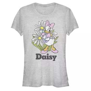 Женская футболка с цветочным портретом Disney's Mickey And Friends Daisy Duck Licensed Character, цвет Athletic Heather