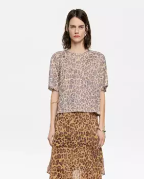 Женская футболка с деворе и принтом Bimba y Lola, естественный