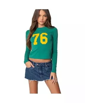 Женская футболка с длинным рукавом 76 Edikted, зеленый