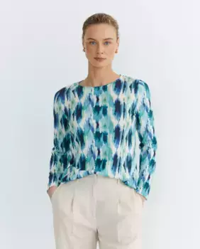 Женская футболка с длинным рукавом и принтом Zermatt, синий