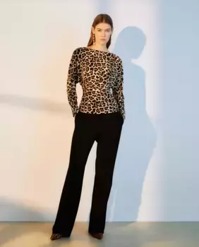 Женская футболка с длинным рукавом и принтом Woman El Corte Ingls, коричневый