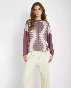 Женская футболка с длинным рукавом и принтом Trucco, мультиколор